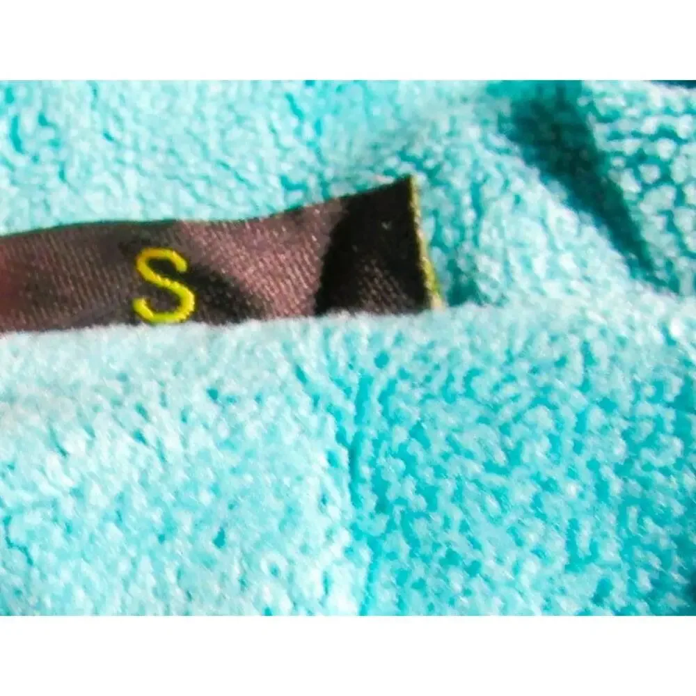 Fit Warm Pets Dog Winter Jacket Size Small Aqua Blue Cotton Plush Coat 8x10 ins